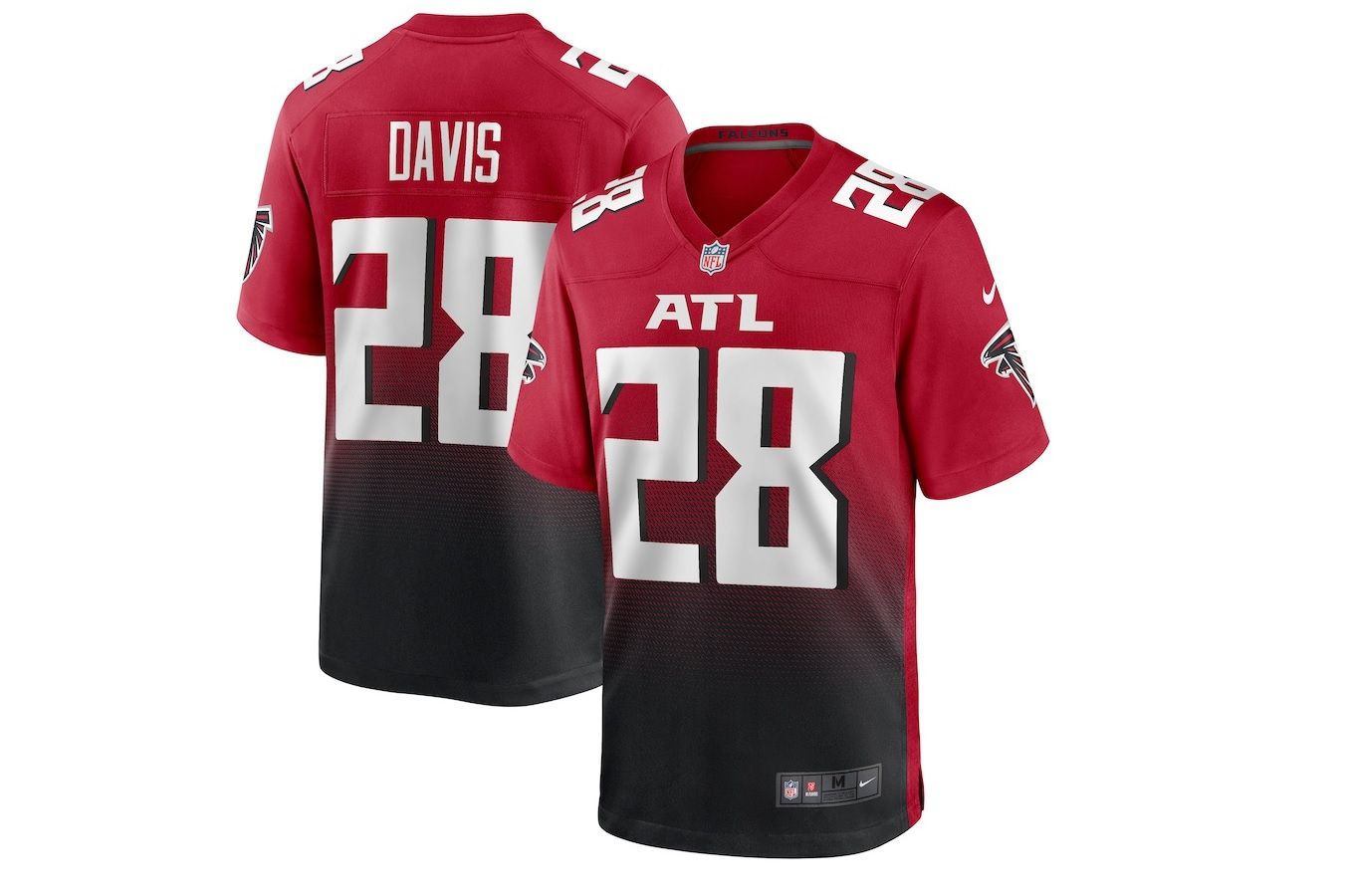 Men Atlanta Falcons #28 Mike Davis Nike Red Game Player NFL Jersey->atlanta falcons->NFL Jersey